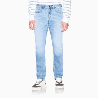 Armani Exchange 阿玛尼26夏季新款男士直筒松弛感微弹低腰牛仔裤