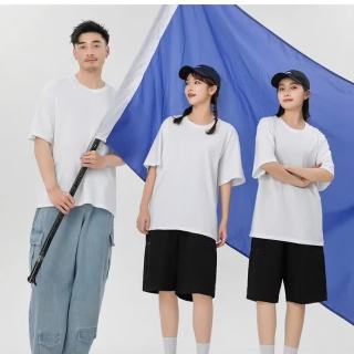 无品牌 DM 情侣短袖T恤 200G纯棉圆短白色