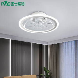 雷士 照明吸顶风扇灯卧室餐厅家用隐形灯扇现代带电扇的灯 吊扇灯