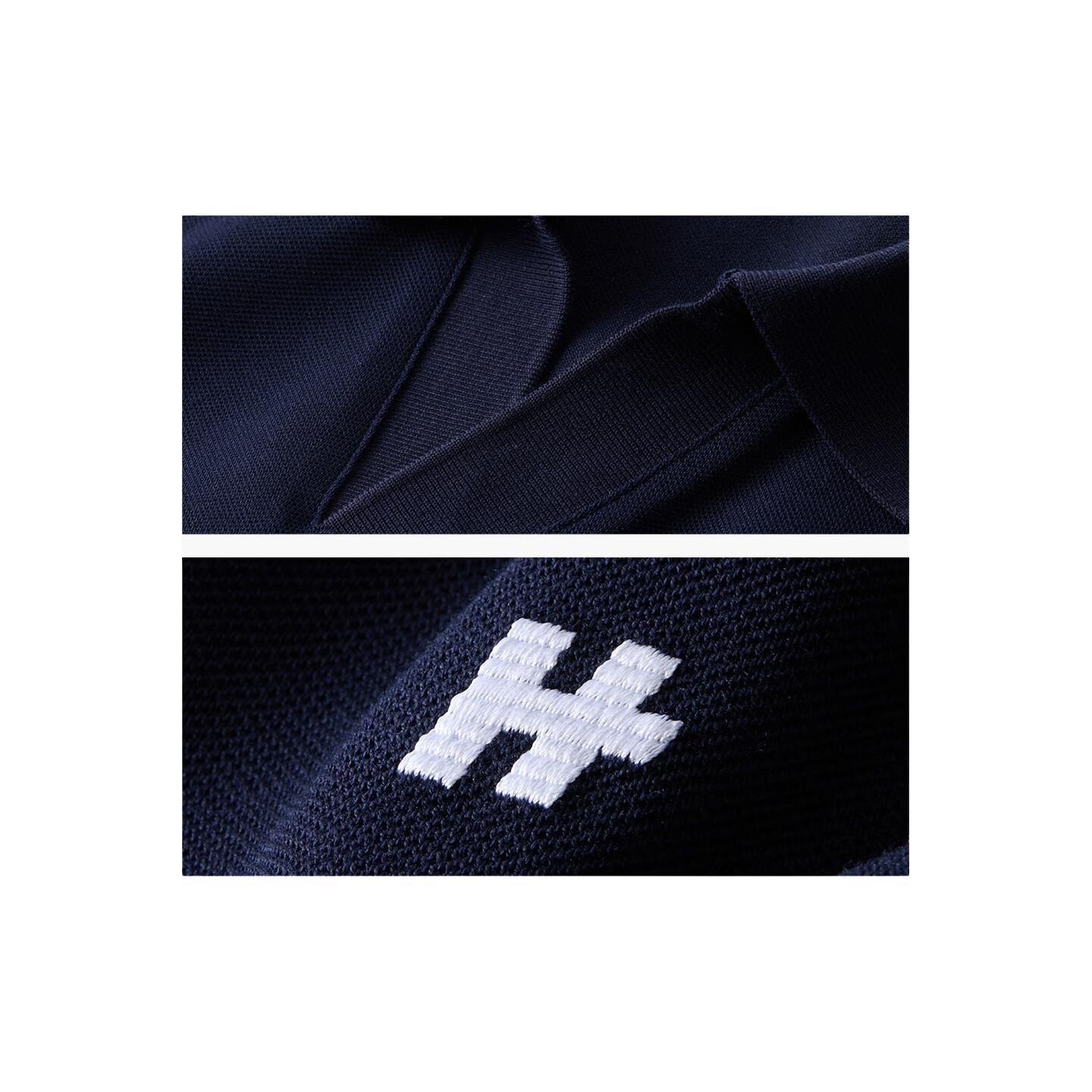 HECHTER 赫仕特凉感弹力棉海鸥领短袖POLO衫 宝蓝色 XL