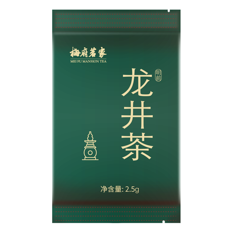 梅府茗家 明前一级手作龙井绿茶 2.5g*10袋