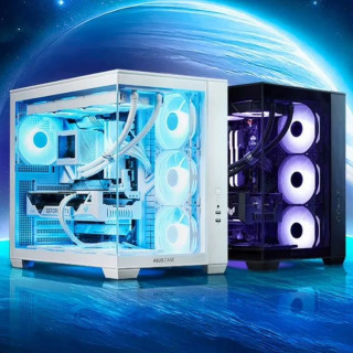 华硕 全系白色海王星海景房电脑主机 配置一（i5-12400F、RTX5050、16G、1T SSD）