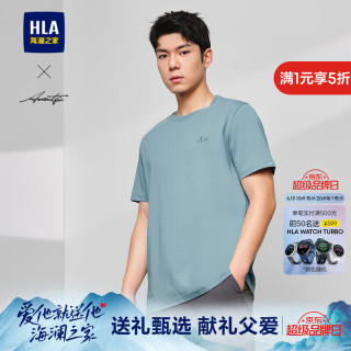 海澜之家 短袖T恤男款轻商务时尚系列绣花短袖男夏季父亲节礼物