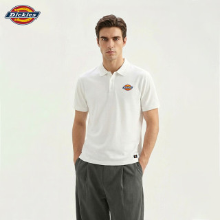 Dickies 短袖POLO衫夏季轻商务时尚潮牌薄款凉感翻领男士T恤T恤白色3XL