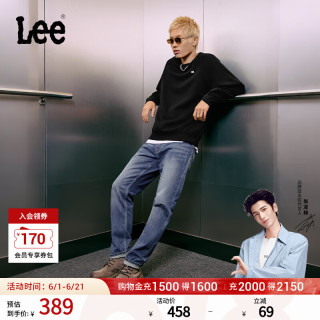 Lee 男士五袋裤牛仔裤*1+牛仔衬衫*1+短袖Polo衫*1+纯棉短袖T恤*1