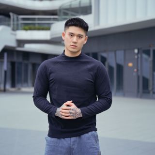 时尚健身男款长袖打底衫