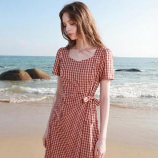 三彩 微胖系列 女士方领连衣裙 2026