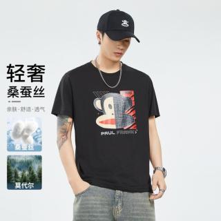 大嘴猴 男式时尚潮牌透气舒适休闲圆领短袖