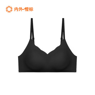 内外 女士抱抱杯粉底液内衣胸罩无钢圈聚拢小胸显大视觉收腰 黑松露