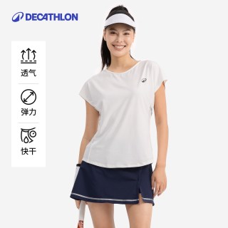 移动端：迪卡侬 运动t恤女夏季宽松速干衣跑步服透气短袖训练上衣SAJ2