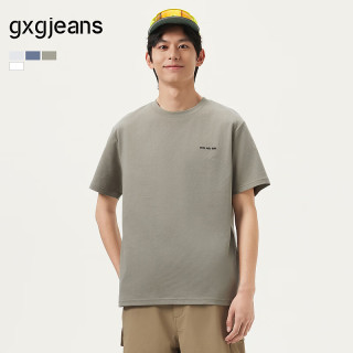 gxgjeans 真五折！美式后背趣味图案时尚潮流短袖T恤 绿色