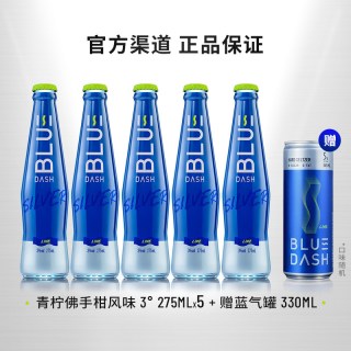 布鲁大师 零糖零脂炫银气泡酒 275ml*5瓶装