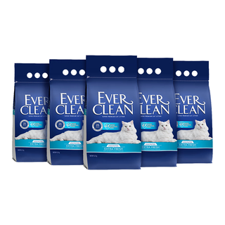 EVER CLEAN/铂钻 除臭低尘膨润土猫砂 蓝标无香款 4.2kg*5包