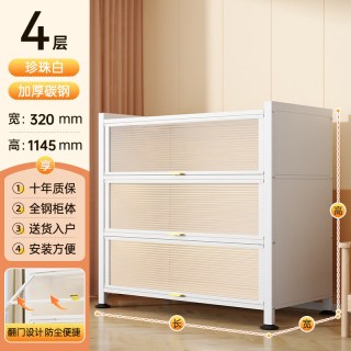 家用防尘铁艺书架收纳柜
