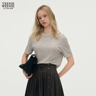 TEENIE WEENIE 微宽松细条纹圆领短袖