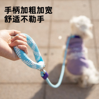 PLUS会员：金纵 狗狗牵引绳宠物大型犬防爆冲夜光外出遛狗专用狗绳猫咪p绳青柠M