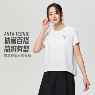 安踏 女款运动T恤 休闲短袖