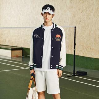 安踏 运动外套男春秋休闲复古宽松潮流棒球服百搭上衣男