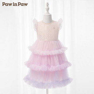 Paw in Paw PawinPaw卡通小熊童装26年春夏季新款女童儿童网纱甜美公主连衣裙