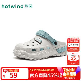热风 包头厚底洞洞鞋