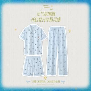 宫蝶 米菲联名 女士睡衣三件套