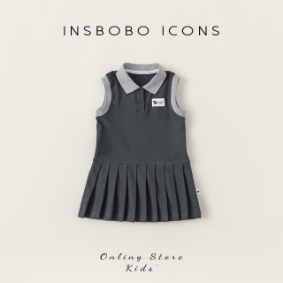 insbobo 女童连衣裙儿童夏装女孩公主裙学院风裙子2026夏季新款洋气童装潮