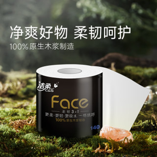 PLUS会员：洁柔 Face系列 卷纸 4层140g30卷
