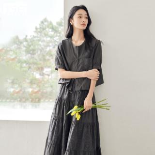 DUIBAI 女式短袖圆领衬衫