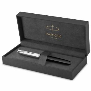 Parker 派克 51钢笔黑色笔杆镀铬装饰细尖配黑色墨水笔芯礼盒