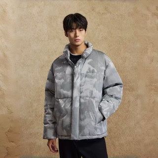 杰克琼斯 冬季立领极寒加厚羽绒服 229g充绒 E39锻钢灰