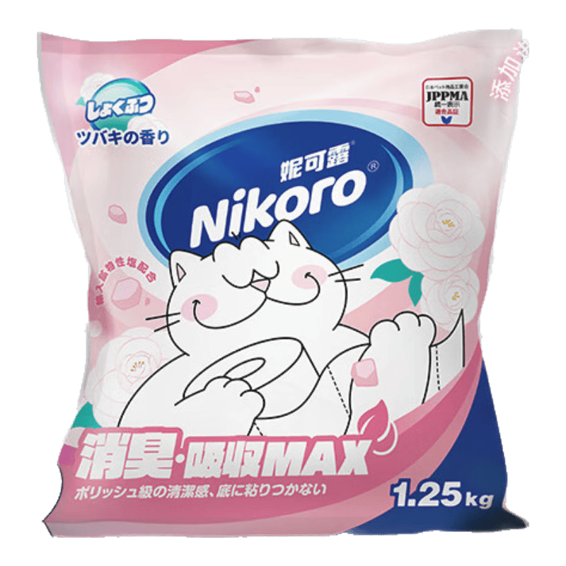妮可露 植物木薯猫砂 强吸水易结团 1.25kg*8包