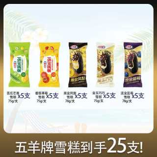 五羊牌 黑金凤梨巧克力脆皮雪糕 25支 冷链包邮