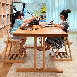 泊逸 HX-05 全实木书桌 160x80x75cm 红橡木