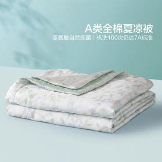 水星家纺 100%全棉抑菌被 春秋被 夏凉被 四季被 冬被 纯棉夏被 空调被芯