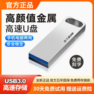 短云 高速U盘512G学生256g大容量2TB手机电脑两用128g金属8g通用办公1T