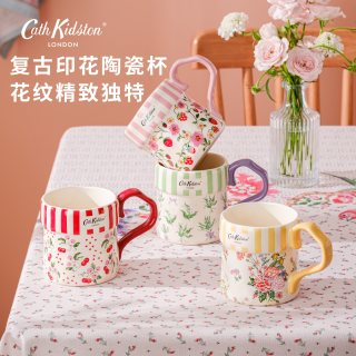 LUMIALEE 樱桃水杯+勺子 陶瓷马克杯 15.4x10x9.5cm