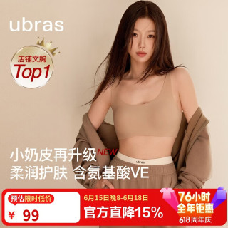 Ubras 小奶皮无尺码无痕隐形加大版背心式文胸