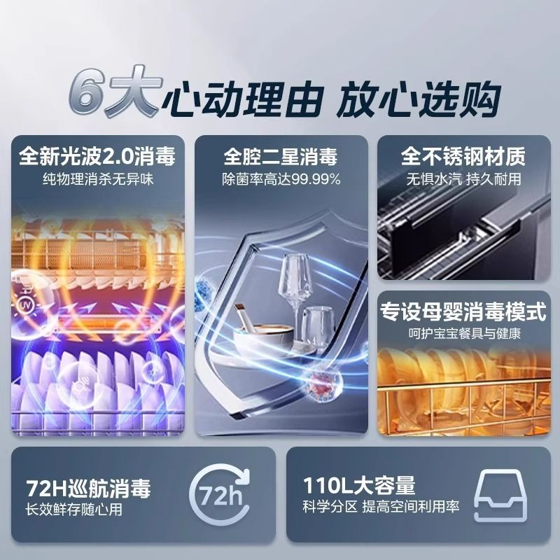 美的 110HQ2PRO 嵌入式消毒柜