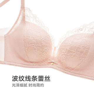 曼妮芬 女士舒适无钢圈聚拢文胸 蕾丝软支撑内衣