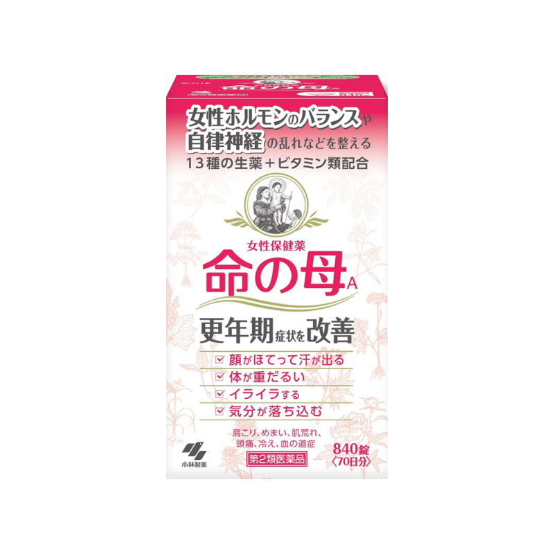 小林制药命之母840粒 调经 改善调理女性更年期综合症 潮热盗汗情绪波动 月经不调贫血益母 日本