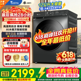 小天鹅 水魔方系列 TG120V618PLUS 滚筒洗衣机 12kg 金属钛