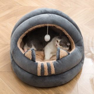 魔幻贝贝 猫窝冬天保暖大号封闭式猫睡袋小狗窝垫宠物狗床屋猫用品四季通用
