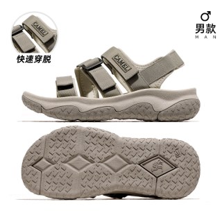 移动端：骆驼 户外凉鞋男士夏季新款溯溪涉水速干沙滩鞋防滑魔术贴运动鞋女