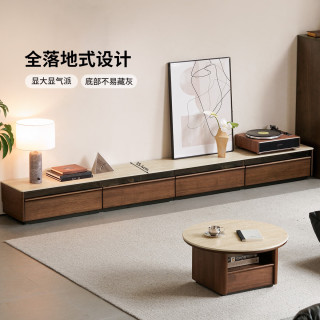 源氏木语 实木 电视柜 电视柜2.0米