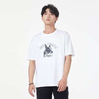 GXG 卡通动物印花日常通勤时尚百搭男式圆领短袖T恤