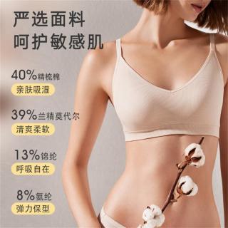 曼妮芬 透气无痕裸感舒适聚拢有型细肩带美背内衣