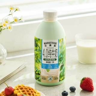 沃集鲜 纯牛奶 1L 瓶装 100%生牛乳