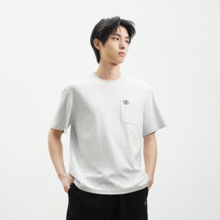 GXG 微廓双色可选简约时尚刺绣休闲潮搭短袖T恤半袖男
