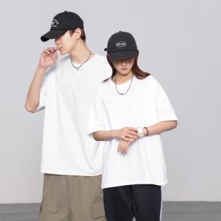 真维斯 男女同款纯色宽松时尚潮流圆领打底上衣