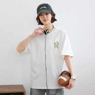 真维斯 男女同款宽松圆领短袖t恤时尚t恤